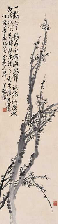 蒲华 丁酉（1897年）作 梅花图 轴